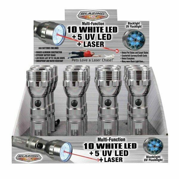 Blazing Ledz Flashlight 10Led 5Uv Lz 900214